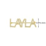 Personalisierte Bling Zirkon Name Anstecknadel Brosche Anzug Zubehör Geburtstag Hochzeit Jahrestag Geschenk für Frauen