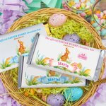 Personnalisé - Oeuf de lapin de Pâques - Emballage de tablette de chocolat avec nom - Décoration de Pâques - Favoris de fête - Cadeau pour la famille