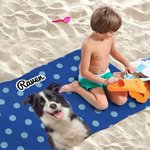 Personalized Pet Photo Polka Dots Beach Towel with Name Super Absorbent Quick Dry Vacation Pool Party Birthday Gift for Pet Lovers Owners