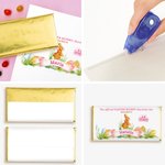 Personnalisé - Oeuf de lapin de Pâques - Emballage de tablette de chocolat avec nom - Décoration de Pâques - Favoris de fête - Cadeau pour la famille