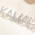 Personalisierte Bling Zirkon Name Anstecknadel Brosche Anzug Zubehör Geburtstag Hochzeit Jahrestag Geschenk für Frauen