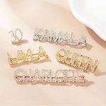 Personalisierte Bling Zirkon Name Anstecknadel Brosche Anzug Zubehör Geburtstag Hochzeit Jahrestag Geschenk für Frauen