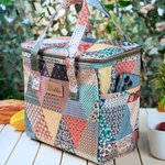 Personalized Old School Patchwork Insulated Lunch Bag with Engraved Name Portable Back to School Work Picnic Accessories Gift for Teachers Students