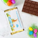 Personnalisé - Oeuf de lapin de Pâques - Emballage de tablette de chocolat avec nom - Décoration de Pâques - Favoris de fête - Cadeau pour la famille
