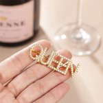 Personalisierte Bling Zirkon Name Anstecknadel Brosche Anzug Zubehör Geburtstag Hochzeit Jahrestag Geschenk für Frauen