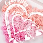 Gepersonaliseerde Hart Papier Bloem Schaduwdoos met 1-12 Namen en Titel Moederdag Verjaardagscadeau voor Mama Oma
