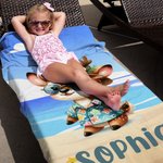 Personalized Hawaiian Cartoon Animal Quick Dry Microfiber Beach Towel with Name Summer Travel Essential Gift for Boys Girls