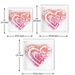 Gepersonaliseerde Hart Papier Bloem Schaduwdoos met 1-12 Namen en Titel Moederdag Verjaardagscadeau voor Mama Oma