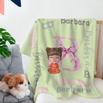 Spersonalizowany kocyk z imieniem i nazwiskiem Baby Shower prezent urodzinowy dla chłopców i dziewczynek