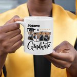 Personalizado Cinco Estrellas 2025 Graduado Foto Collage 11 oz 15 oz Taza de café de cerámica con nombre de Graduación Keepsake Fiesta de Regalo para Graduados