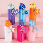 Personalised 3D Printed Mini Tumbler Initial Keychain Chapstick Holder with Removable Lid Birthday Backpack Accessories Gift for Women Students