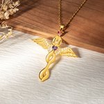 Henkilökohtainen Dainty 1-6 Birthstone Cross kaulakoru kaiverrettu nimi uskonnollinen korut äitienpäivä syntymäpäivälahja naisille Christian