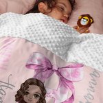 Spersonalizowany kocyk z imieniem i nazwiskiem Baby Shower prezent urodzinowy dla chłopców i dziewczynek