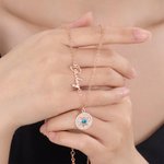 Collier Forme de Soleil Personnalisé avec Nom et Pierre de Naissance Cadeau Anniversaire Fête des Mères pour Femme