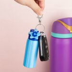 Personalised 3D Printed Mini Tumbler Initial Keychain Chapstick Holder with Removable Lid Birthday Backpack Accessories Gift for Women Students
