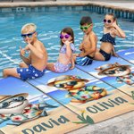 Personalized Hawaiian Cartoon Animal Quick Dry Microfiber Beach Towel with Name Summer Travel Essential Gift for Boys Girls