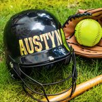 Gepersonaliseerde Baseball Softball Letter Waterdichte Helm Vinylsticker met Naam Nummer Verjaardag Sporten Gift voor kinderen Baseball Softball liefhebbers