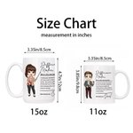 Taza de cerámica personalizada con nombre Difference Maker Cartoon Teaching Character 11 oz 15 oz Teacher's Day Back to School Appreciation Gift for Teachers