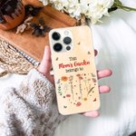Personalized This Mama Belongs To Heart Birth Flower Phone Case for iPhone with 1-12 Names Birthday Mother's Day Gift for Mom Grandma