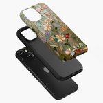 Gepersonaliseerd gebrandschilderd glas telefoonhoesje met initiaal voor iPhone Samsung Verjaardagscadeau voor vriend familie