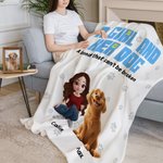 A Girl and Her Dogs Have Unbreakable Bond -- Personalized Throw Blanket