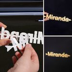 Personalisierte selbstklebende wasserdichte Schriftzüge 3D-Metallbuchstaben aus Edelstahl Auto Motorrad Boot Fahrzeug Deko Geschenk für Motorradfahrer