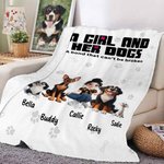 A Girl and Her Dogs Have Unbreakable Bond -- Personalized Throw Blanket