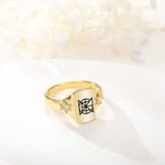 Personalised Unique Minimalist Monogram Name Logo Ring Dainty Jewellery Birthday Mother's Day Wedding Bridesmaid Shower Gift for Her