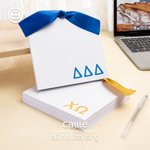 Personalized Sorority Theme Bow Ribbon Greek Letter Notepad Celebrations Gift for Sisters Friends | Callie × Affinity Licensing