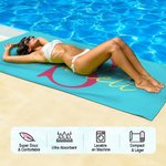 Serviette de Plage Multicolore Personnalisée avec Nom et Initiale Serviette Super Absorbante à Séchage Rapide Cadeau Anniversiare pour Enfant Famille