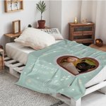 Henkilökohtainen tassupainatus Sydämen muotoinen koira kissa perhevalokuva Design pehmeä heittopeitto nimellä Home Decor muistolahja lemmikkieläinten ystävälle