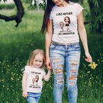 Personalized Cute Cartoon Character 100% Cotton Baby Bodysuit T-shirt Matching Outfit with Name Mother's Day Gift for Mom Kids