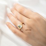 Personalised Unique Minimalist Monogram Name Logo Ring Dainty Jewellery Birthday Mother's Day Wedding Bridesmaid Shower Gift for Her