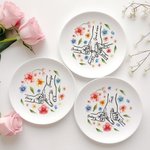 Plat à Bijoux en Céramique Personnalisé avec 1-9 Noms d'Enfants Cadeau d'Anniversaire Fête des Mères pour Maman Grand-Mère