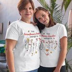 Personalized Multicolor This Garden Belongs To 1-12 Birth Flowers T-shirt and Sweatshirt with Names Birthday Mother's Day Gift for Mom Grandma
