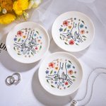 Plat à Bijoux en Céramique Personnalisé avec 1-9 Noms d'Enfants Cadeau d'Anniversaire Fête des Mères pour Maman Grand-Mère