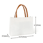 Personalised Cute Tail-Bouncing Marsupilami Canvas Tote Bag with Name and PU Leather Handle Birthday Gift for Friends | Callie × Marsupilami®