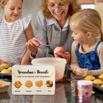 Boîte à biscuits en fer blanc personnalisée avec noms Fête des Mères Cadeau pour Maman Grand-mère