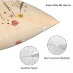 Personalized Heart This Garden Belongs To 1-12 Birth Flowers Soft Throw Pillow Cover with Names Home Decor Birthday Mother's Day Gift for Mom Grandma