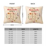 Personalized Heart This Garden Belongs To 1-12 Birth Flowers Soft Throw Pillow Cover with Names Home Decor Birthday Mother's Day Gift for Mom Grandma