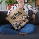Personalized We Rule The House Cartoon Cat Dog Soft Throw Pillow Cover with 1-6 Pet Names Home Decor Birthday Housewarming Gift for Pet Lovers