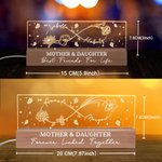 Personalized Line Birth Flower Infinity Design LED Night Light with Names and Text Mother's Day Home Decor Birthday Gift for Mom Grandma