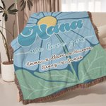 Personalized We Love You Colorful Floral Design Soft Throw Blanket with Tassels and 1-16 Kid's Names Mother's Day Birthday Gift for Mom Grandma