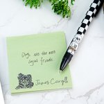 Personalized Cat Dog Pet Portrait 50 Sheets Sticky Notes with Name Set of 5 Anniversary Birthday Gift for Pet Lovers Friends
