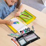 Personalisierte gestickten Namen Drei-Ring-Oxford-Gewebe Pencil Pouch für Binder Schreibwaren liefert zurück zu Schule Geschenk für Kinder