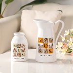Personalisierte Neun-Quadrat Liebe Sie 6 Fotos Collage Keramik Vase mit Titel Home Decor Muttertag Vatertag Geburtstag Geschenk für Mama Papa