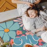 Personalized We Love You Colorful Floral Design Soft Throw Blanket with Tassels and 1-16 Kid's Names Mother's Day Birthday Gift for Mom Grandma