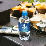 Personalized Grad Cap Class of 2025 Set of 10 Waterproof Water Bottle Labels Stickers with Name and School Graduation Party Decor Gift for Graduates