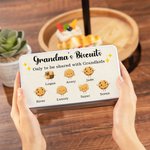 Boîte à biscuits en fer blanc personnalisée avec noms Fête des Mères Cadeau pour Maman Grand-mère