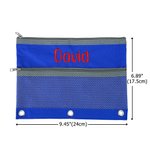 Personalisierte gestickten Namen Drei-Ring-Oxford-Gewebe Pencil Pouch für Binder Schreibwaren liefert zurück zu Schule Geschenk für Kinder